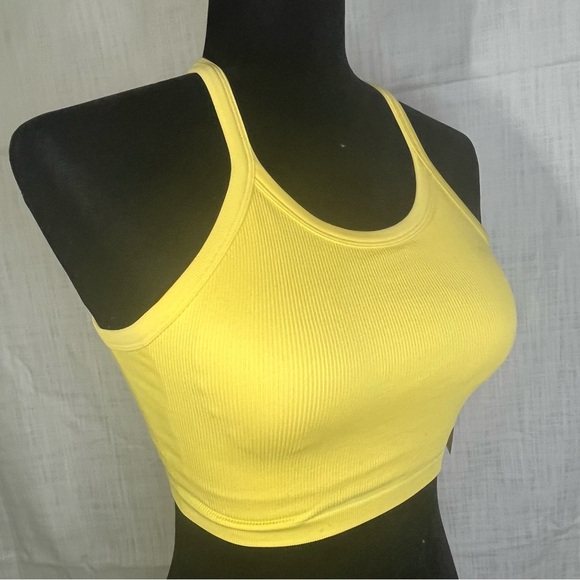 NWT JOCKEY SEAMFREE JERSEY RIBBED SPORTS BRA, LEMON DROP🍋 - Picture 3 of 11